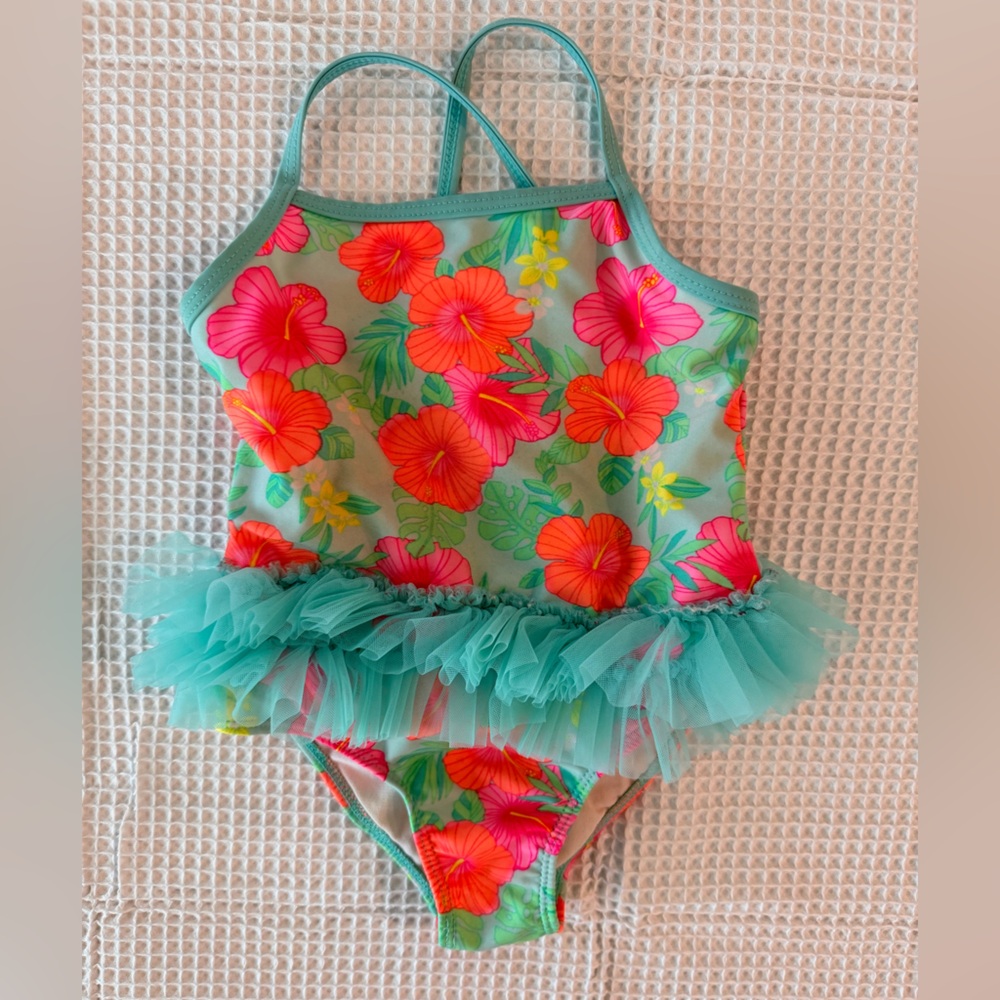 Healthtex Aqua and Cream Swimsuit